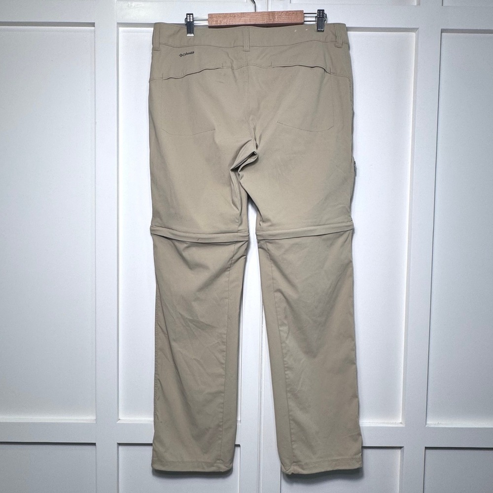 Columbia Womens Omni-Shield Convertible Hiking Pants Tan Zip Off Shorts 2087061 - Picture 4 of 13